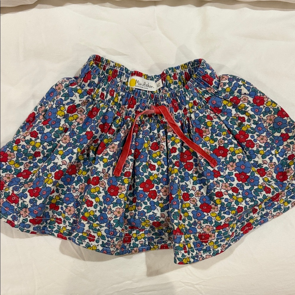 Mini Boden Colorful Floral Skirt